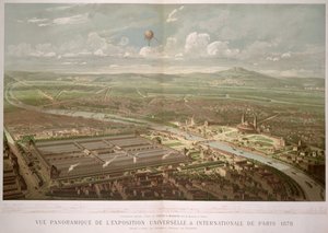 1878年パリの万国博覧会の全景 作： French School